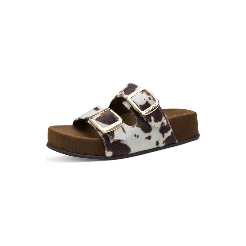 MARCO TOZZI Pantofle béžová / bílá 115558884
