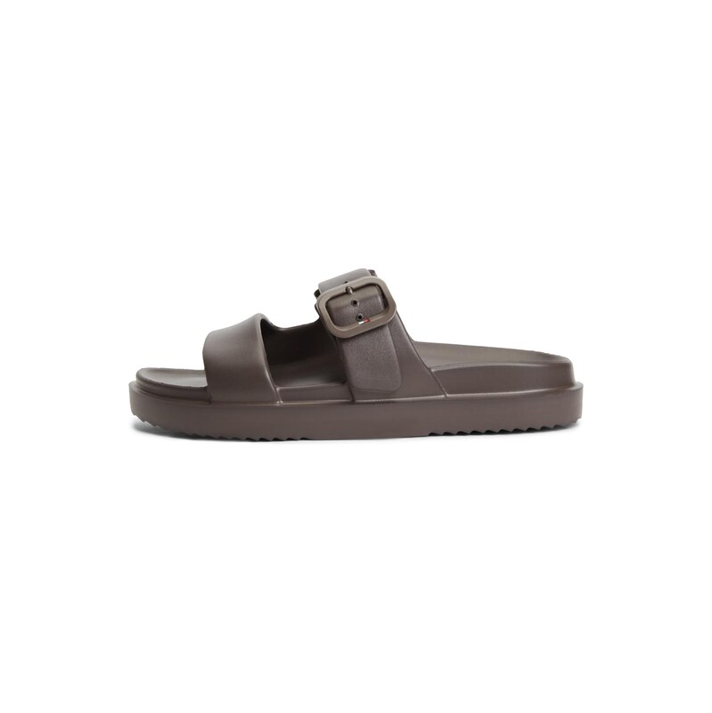 TOMMY HILFIGER Pantofle tmavě hnědá