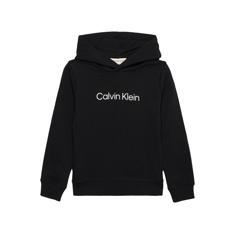 Calvin Klein Jeans Mikina Logo černá / bílá