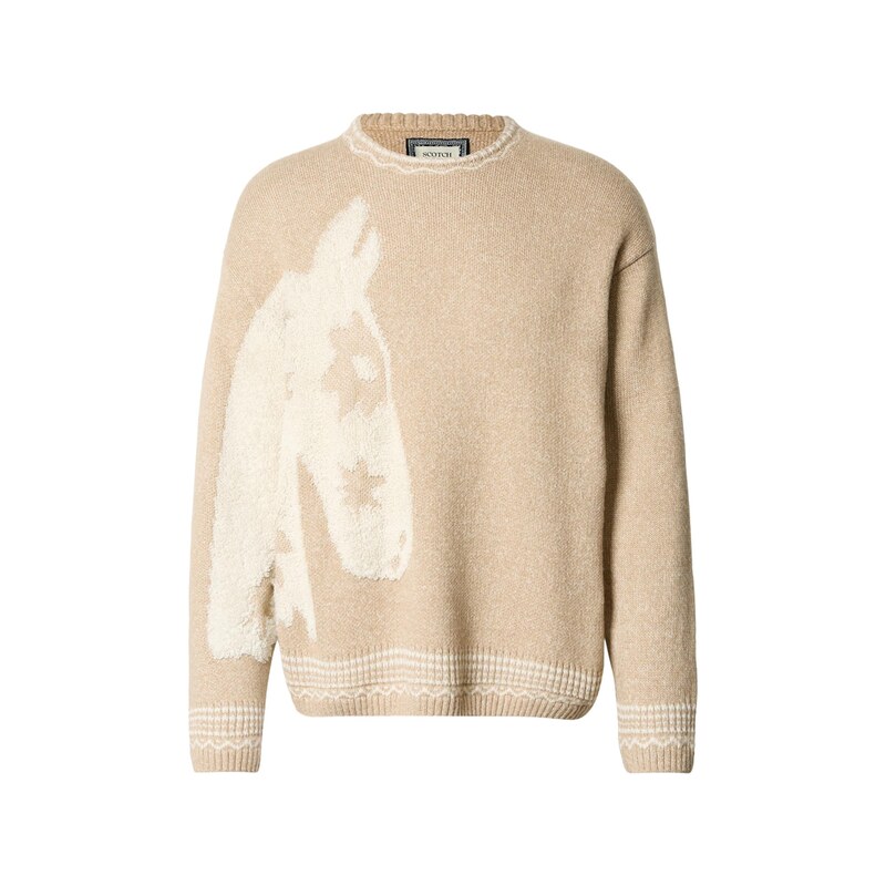 SCOTCH & SODA Svetr krémová / světle hnědá