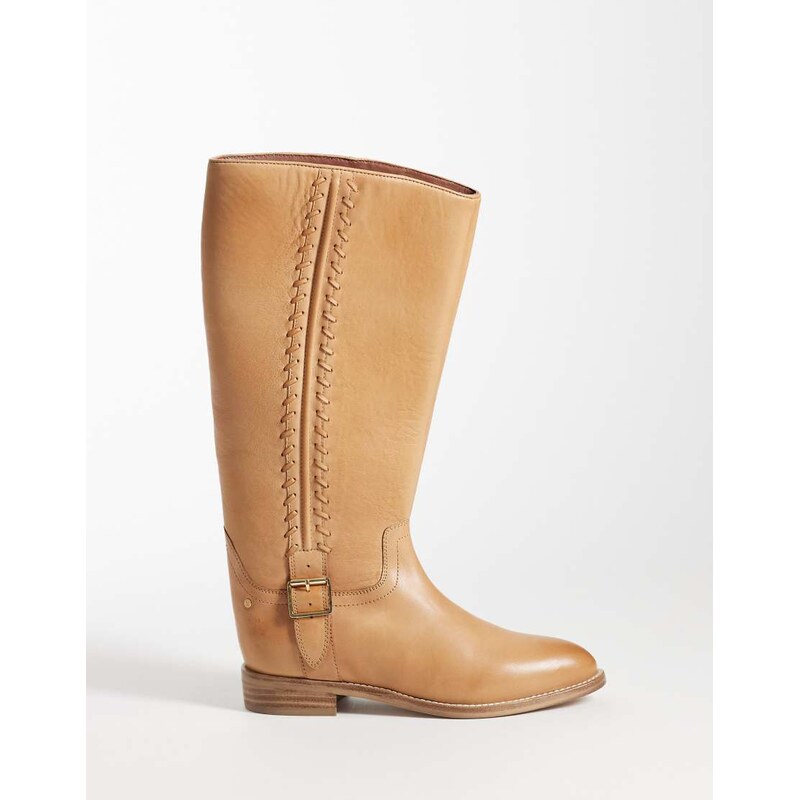 Bronx Leni-jo riding knee boots in natural leather-Neutral 115560999