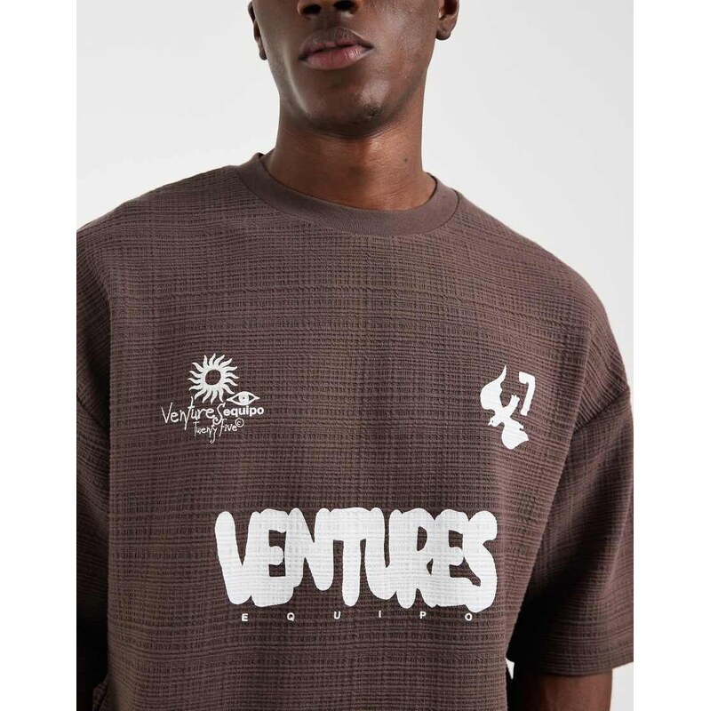 ASOS DESIGN heavyweight oversized t-shirt with football graphic