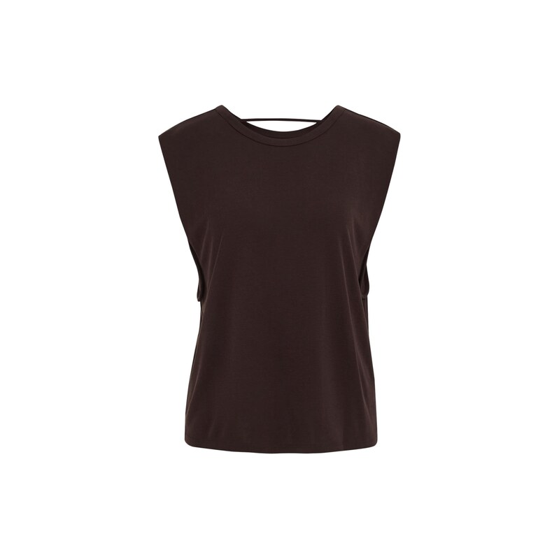 WE Fashion Top tmavě hnědá 115559681