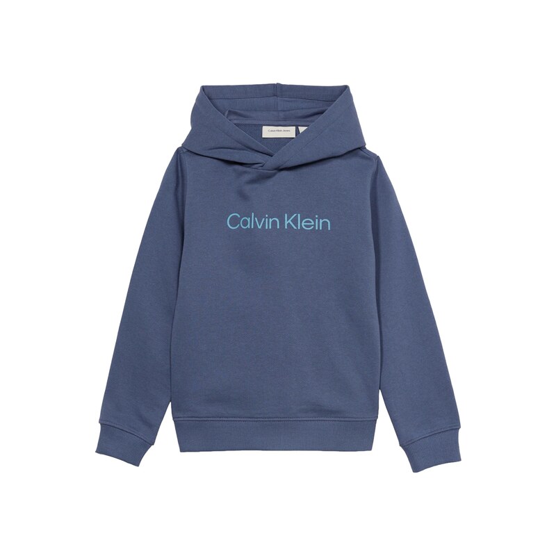 Calvin Klein Jeans Mikina Logo aqua modrá / tmavě modrá