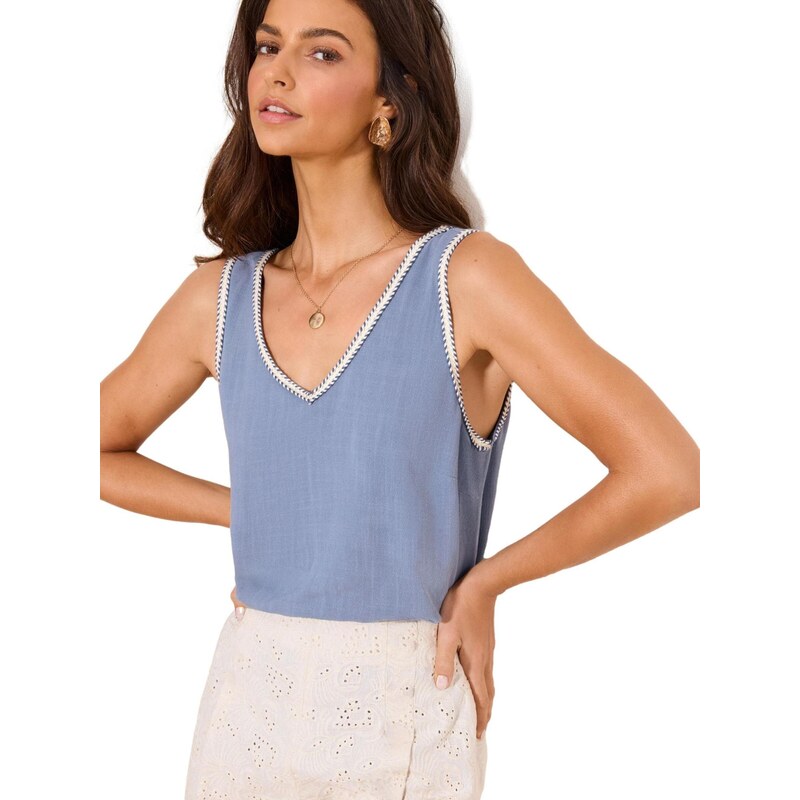 Lipsy Top opálová / bílá 115559793