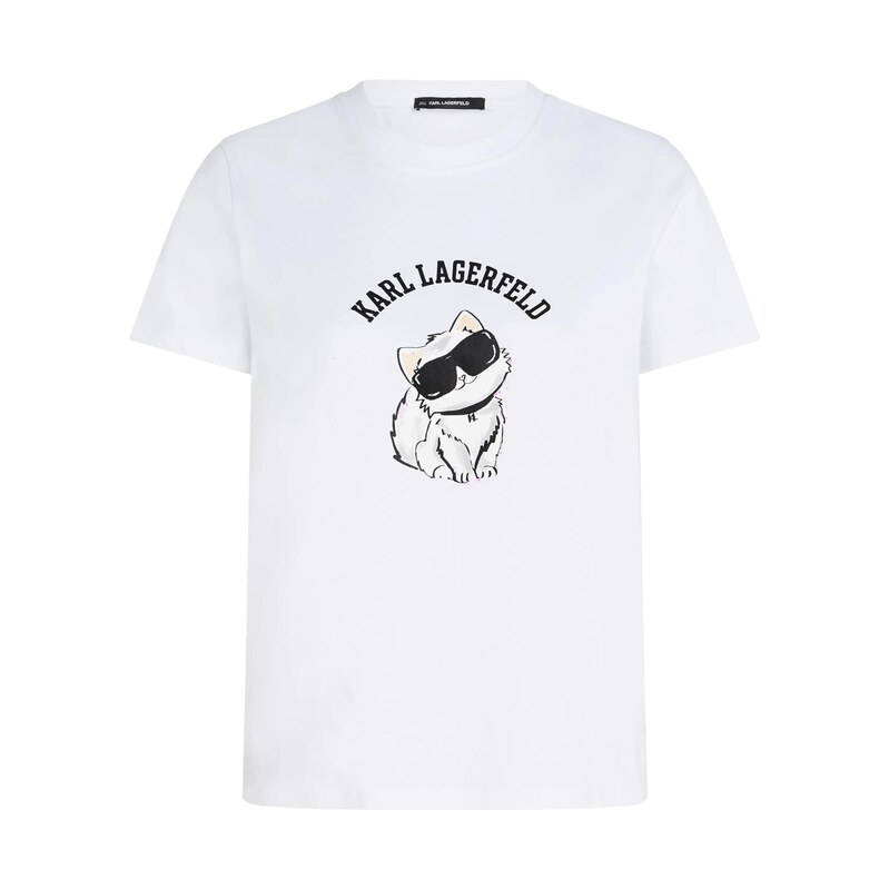 Karl Lagerfeld Tričko Ikon Choupette béžová / černá / bílá