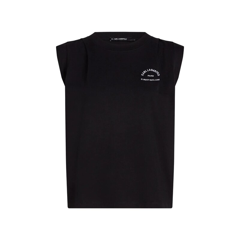 Karl Lagerfeld Tričko Rue St-Guillaume černá / bílá 115559835