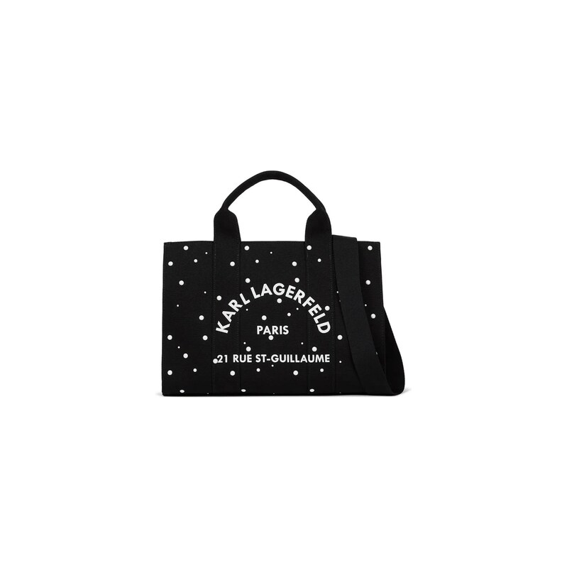 Karl Lagerfeld Nákupní taška Rue St-Guillaume černá / bílá 115559881