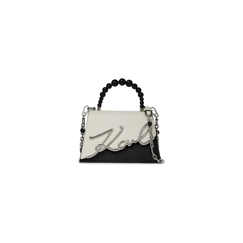 Karl Lagerfeld Kabelka černá / stříbrná / bílá 115559873