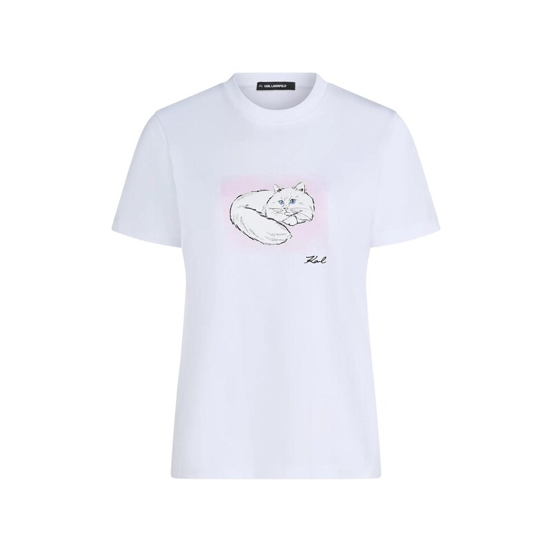 Karl Lagerfeld Tričko azurová / růže / černá / bílá 115559891