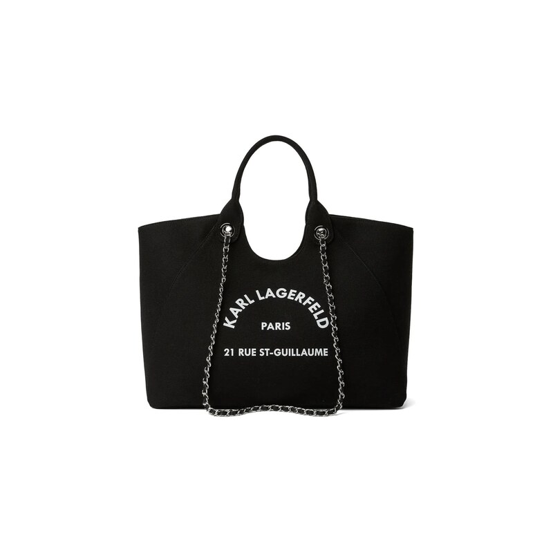 Karl Lagerfeld Nákupní taška Rue St-Guillaume černá / bílá 115559893