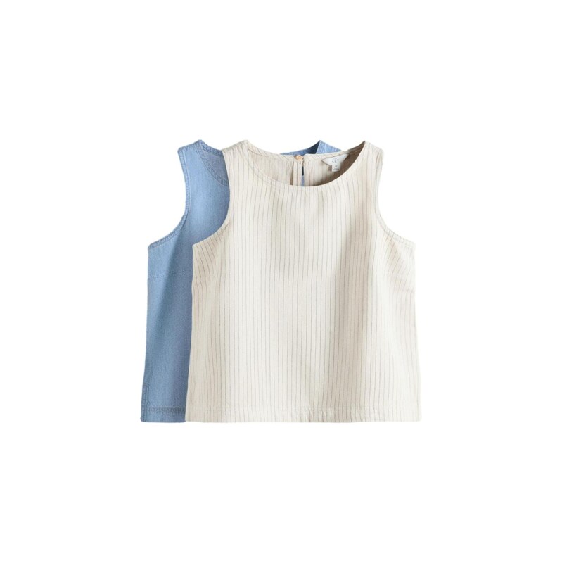 The Set Top modrá džínovina / šedá / offwhite 115559972