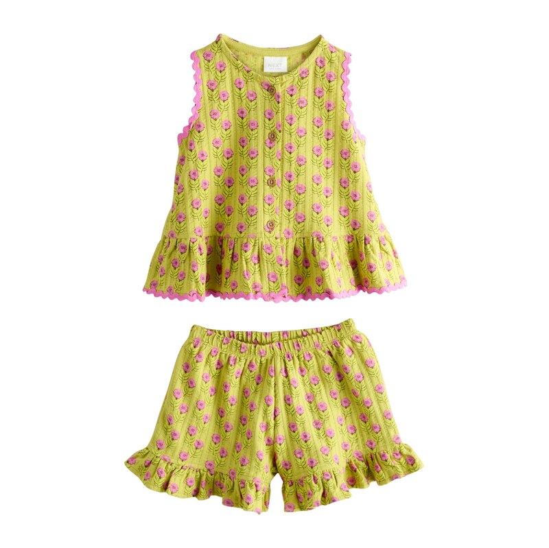 Next Sada olivová / kiwi / orchidej