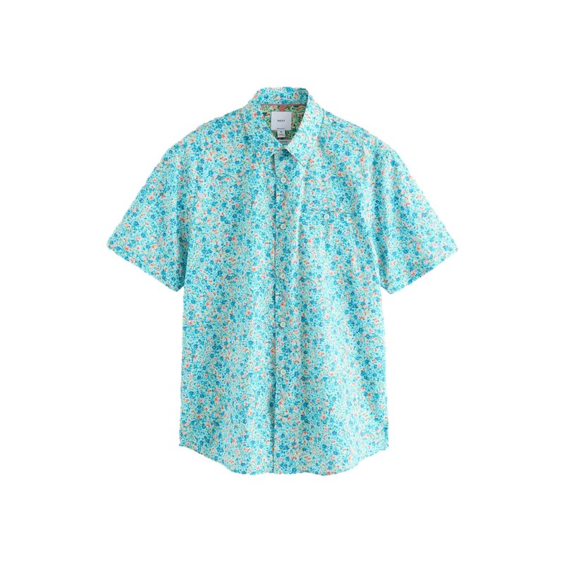 Next Košile aqua modrá / nebeská modř / hnědá / růžová