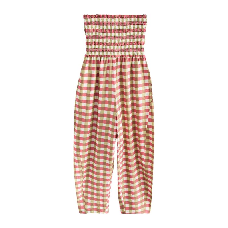 Next Overal olivová / pink / bílá
