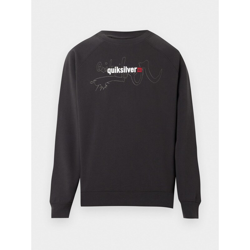 QUIKSILVER Sportovní mikina SURGE antracitová / tmavě oranžová /