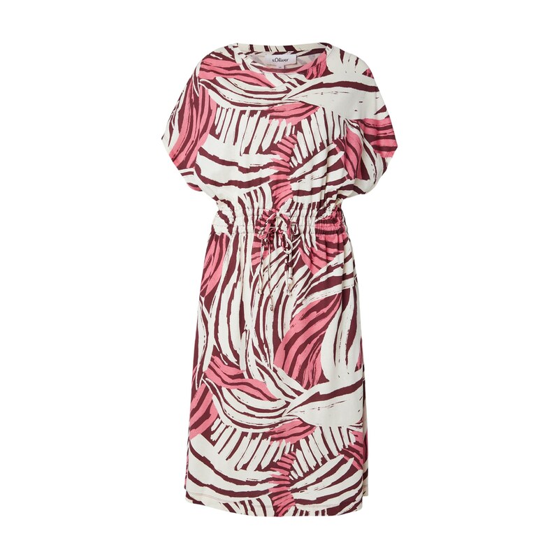 s.Oliver Šaty světle béžová / pink / burgundská červeň 115561568