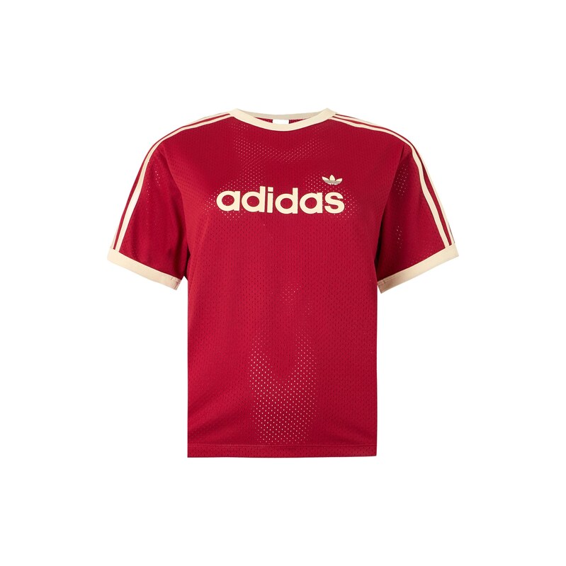 ADIDAS ORIGINALS Tričko Linear jasně červená / přírodní bílá