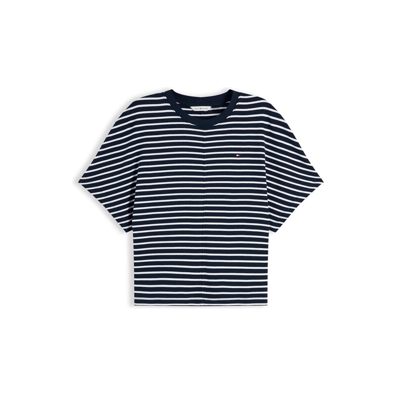 TOMMY HILFIGER Tričko 'Batwing Sleeve' námořnická modř / bílá