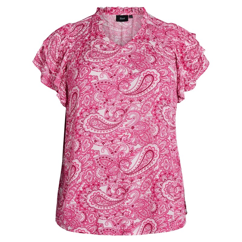 Zizzi Halenka Vwisma pink / bílá 115561750