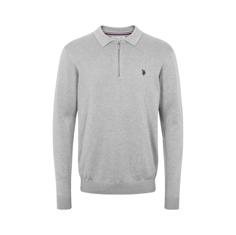 U.S. POLO ASSN. Svetr  UMDave  šedý melír