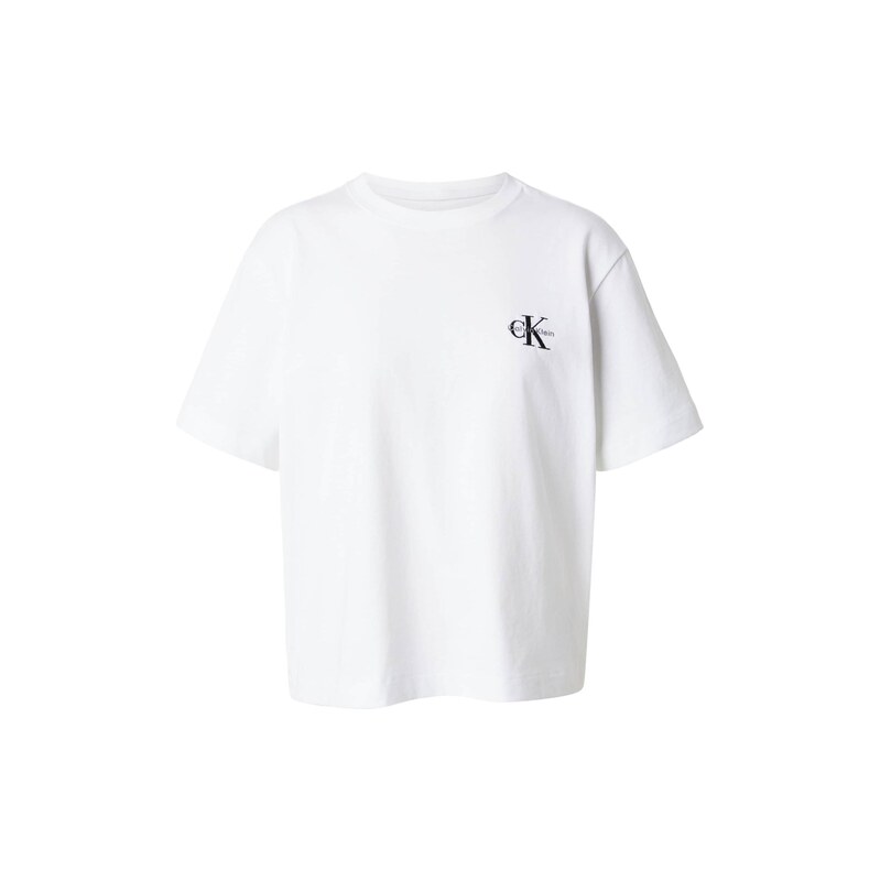 Calvin Klein Jeans Tričko černá / bílá