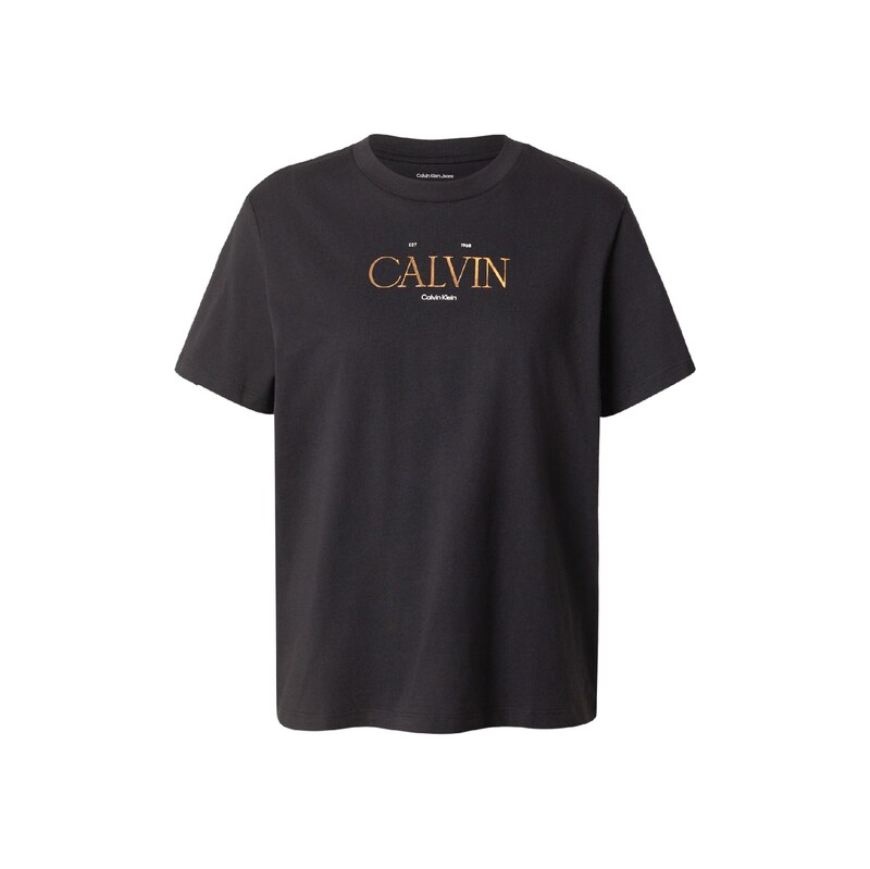Calvin Klein Jeans Tričko CLASSIC zlatá / černá