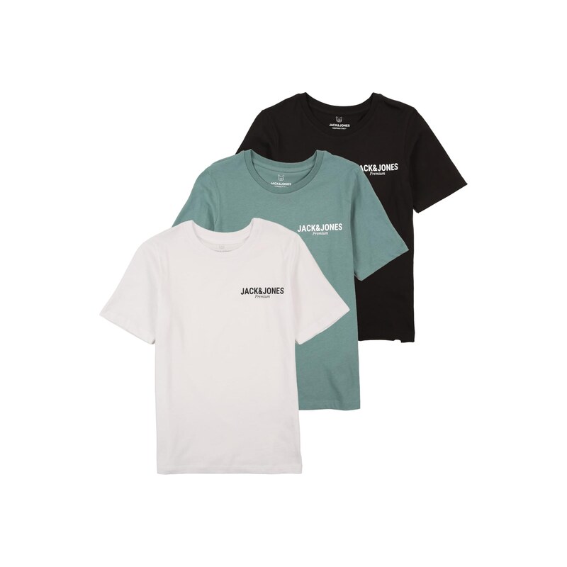 Jack & Jones Junior Tričko JPRBLAOscar zelená / černá / bílá
