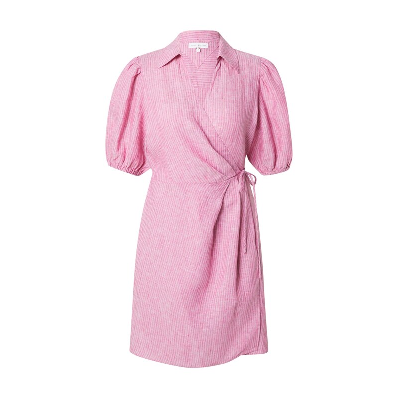 TOMMY HILFIGER Košilové šaty Pure Relaxed Mini Wrap krémová /