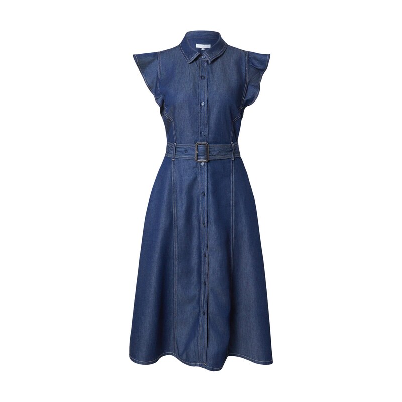 TOMMY HILFIGER Košilové šaty Fit And Flare Midi modrá džínovina