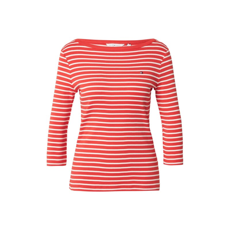 TOMMY HILFIGER Tričko 'Slim' červená / bílá