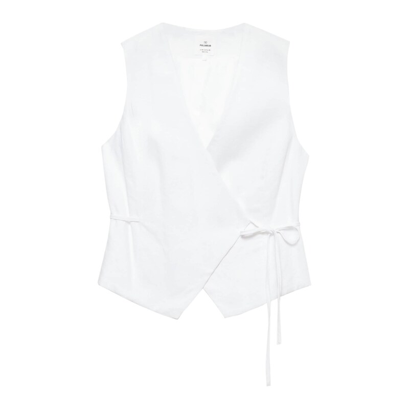 Pull&Bear Vesta k obleku bílá 115563259