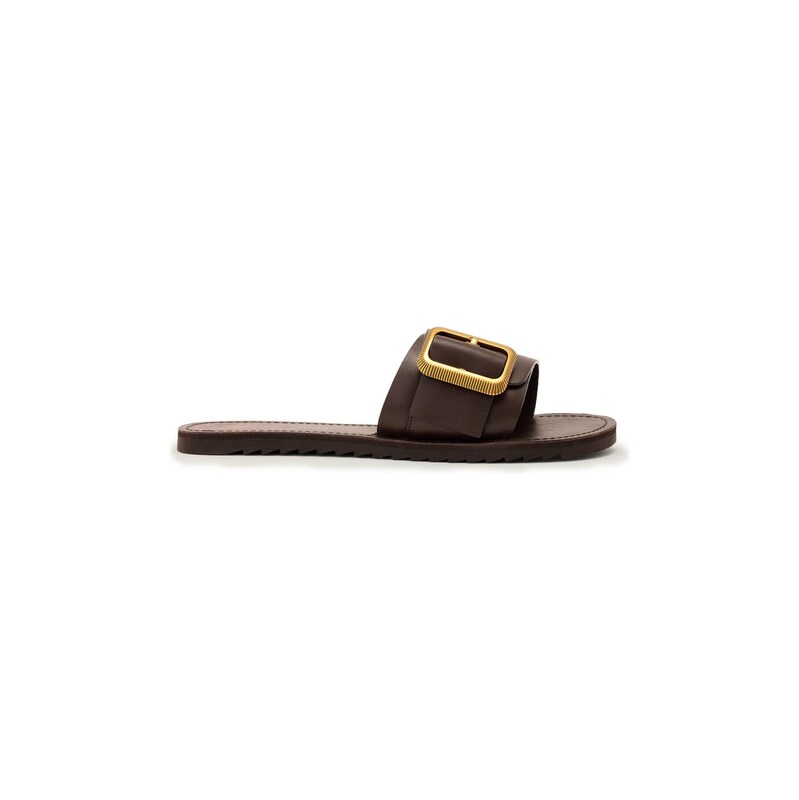AllSaints Pantofle 'ELLA' čokoládová