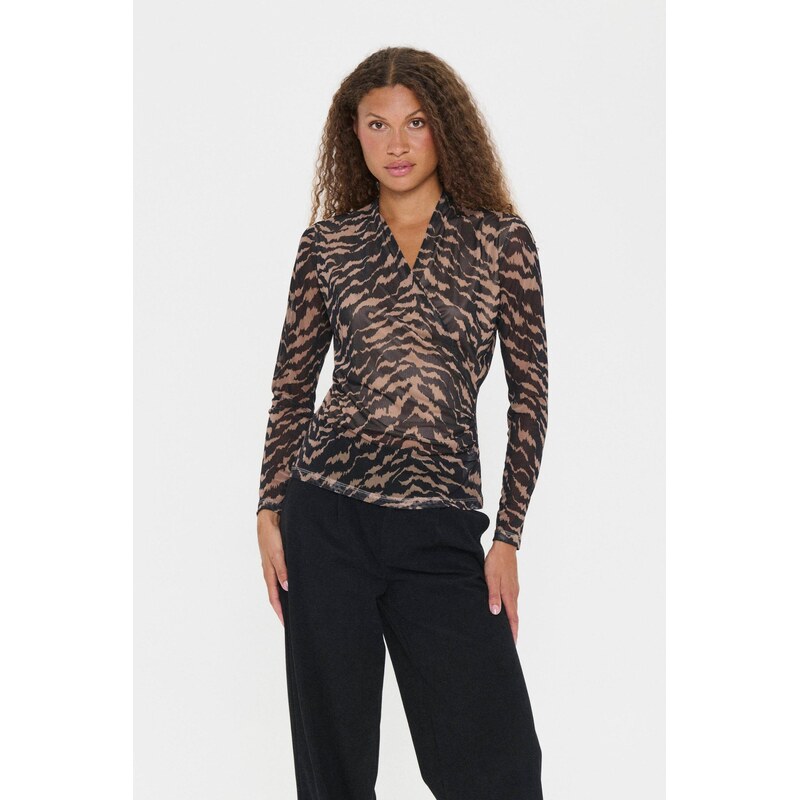 SAINT TROPEZ Halenka Migga hnědá / černá 115563520