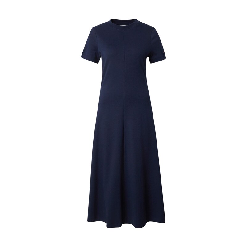 TOMMY HILFIGER Šaty Interlock Midi Fit And Flare modrá
