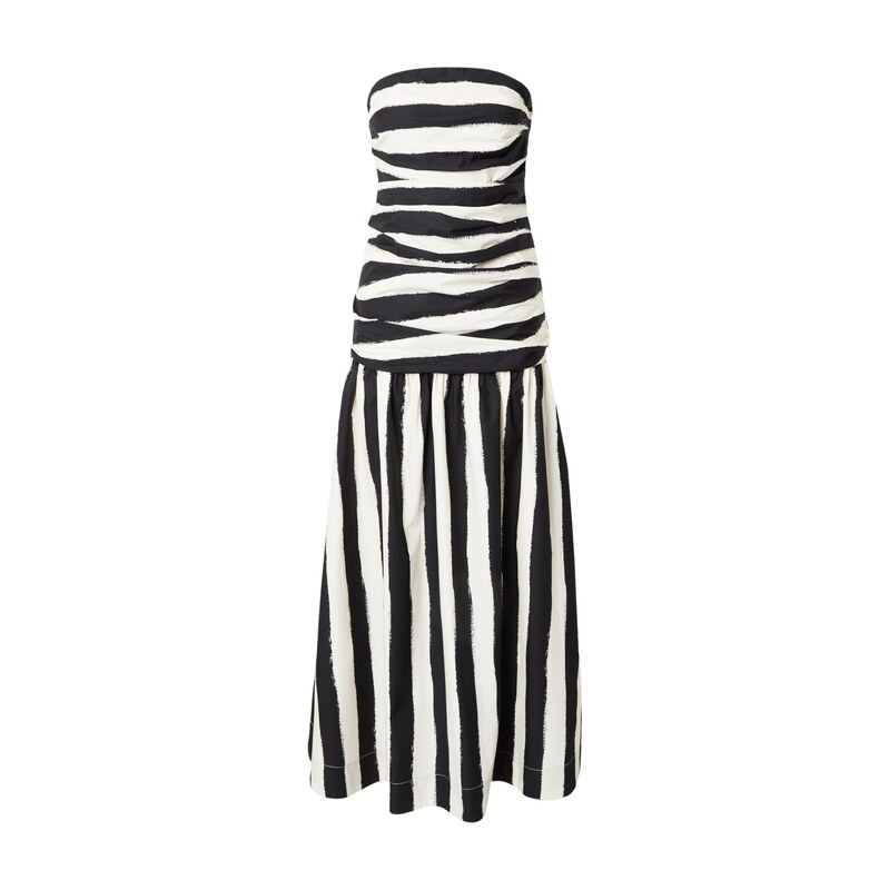TOPSHOP Koktejlové šaty LISA černá / bílá