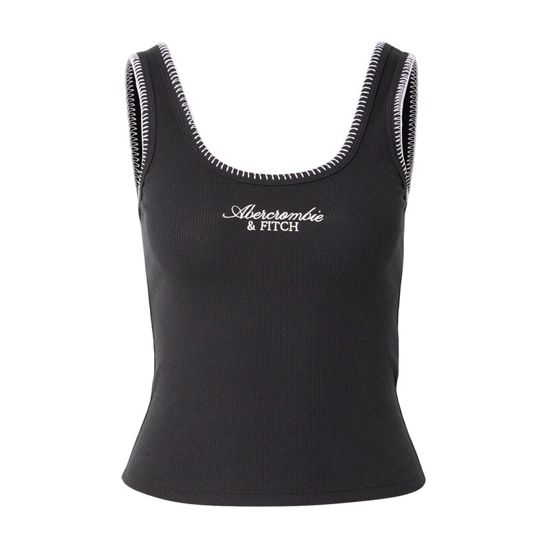 Abercrombie & Fitch Top černá / bílá
