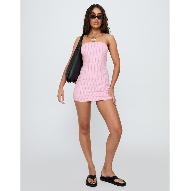 Princess Polly Yumiko cotton rich bandeau playsuit in pink