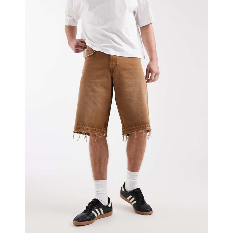 Redefined Rebel Kingston baggy fit distressed denim shorts in