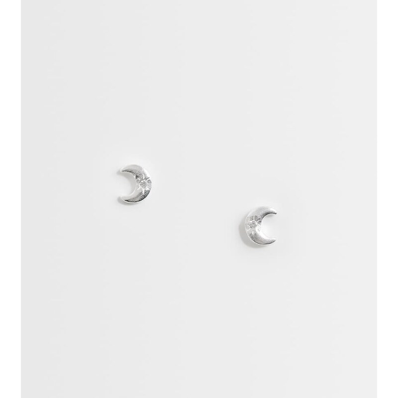Kingsley Ryan gemset crescent stud in sterling silver