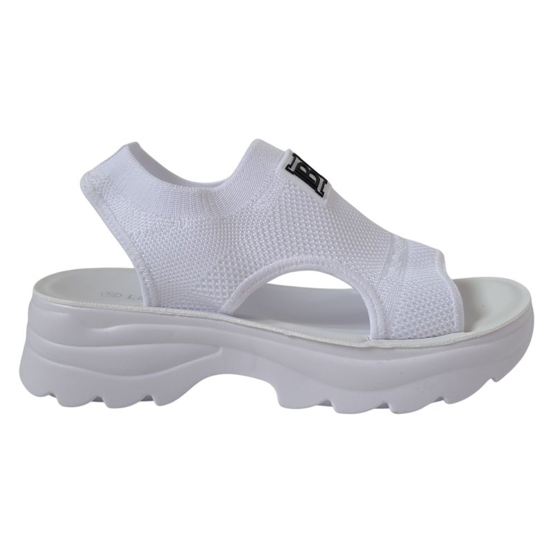 Bílé sportovní sandály Laura Biagiotti Textile White 115566346