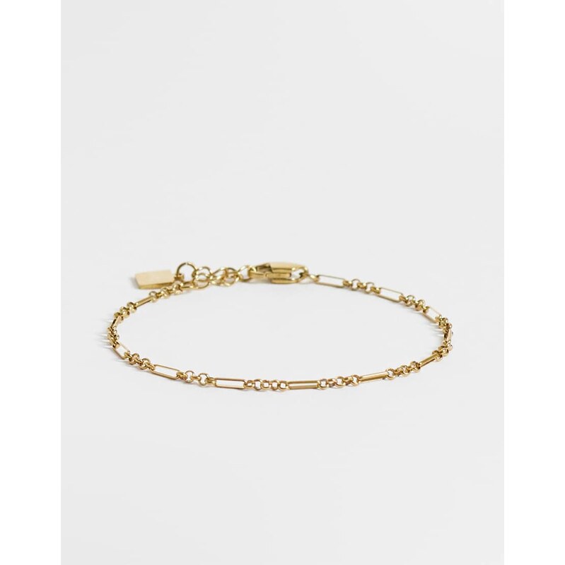 ASOS DESIGN waterproof stainless steel with dainty chain links in gold 115566758