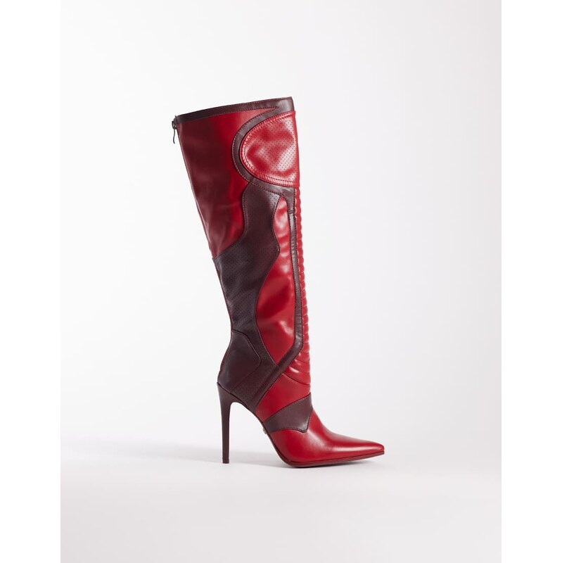Azalea Wang Rodrigo high heel knee boot in red 115609961