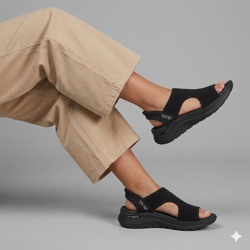 Skechers arch fit 2.0 sandal - my ever slip-ins BLACK