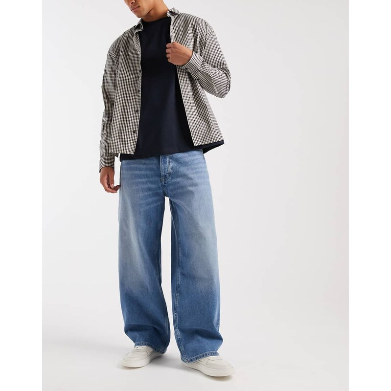 Tommy Jeans theo baggy jeans in mid wash blue