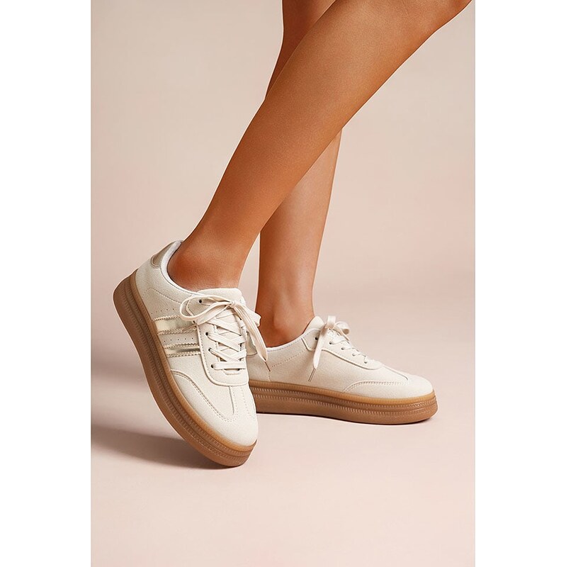 Tenisky Foreverfolie Creme/ Gold 5494202