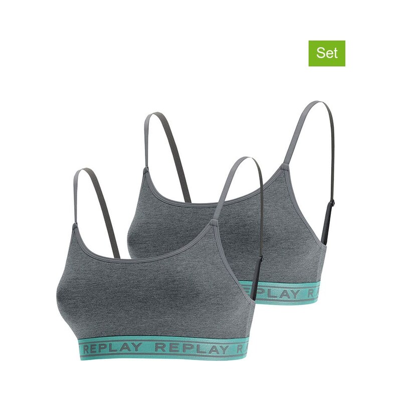 Sportovní podprsenka Replay Underwear Grau 5543113