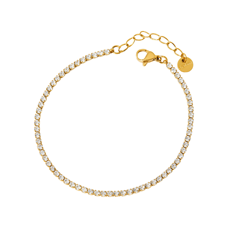 SYLVIENE Náramek TENNIS se Zirkony Gold 115576092