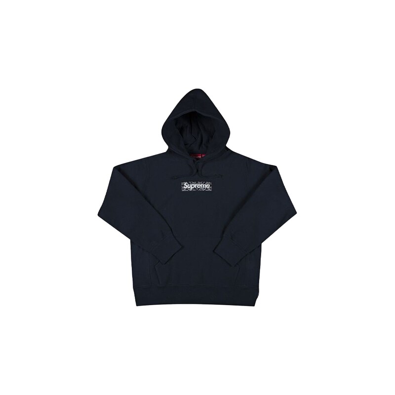 Supreme Bandana Box Logo Hooded Sweatshirt Navy