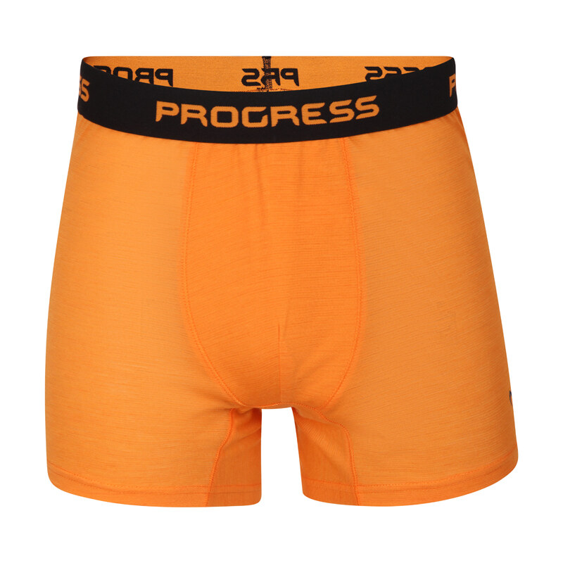 Pánské merino boxerky PROGRESS MA SKN 125 - oranžová 117113448